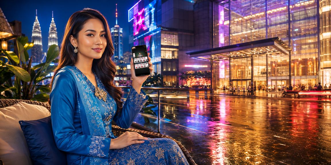 Permainan Rummy Malaysia dengan pemain berbaju kurung di neko4d